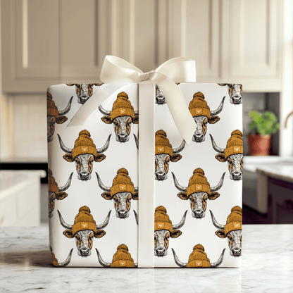 Longhorn beanies - Wrapping Paper - Aspen & Arlo