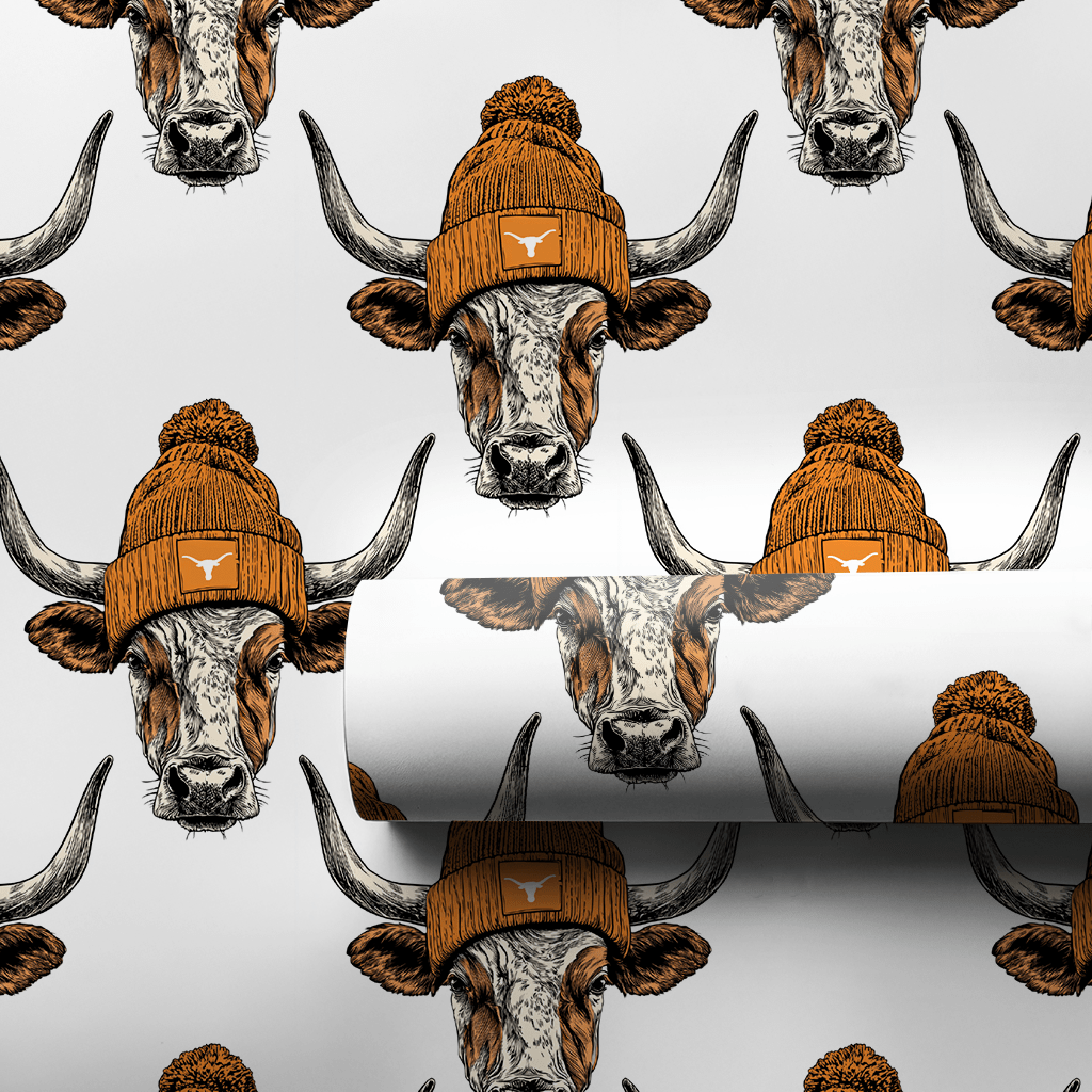 Longhorn beanies - Wrapping Paper - Aspen & Arlo