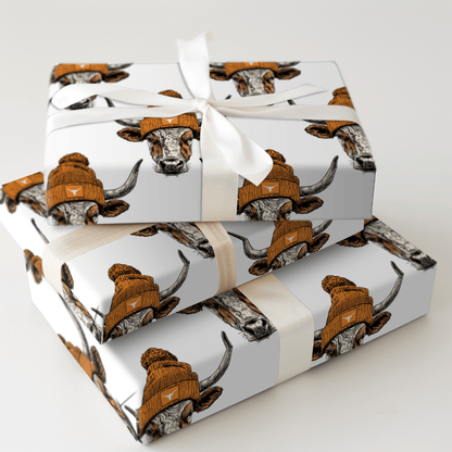 Longhorn beanies - Wrapping Paper - Aspen & Arlo