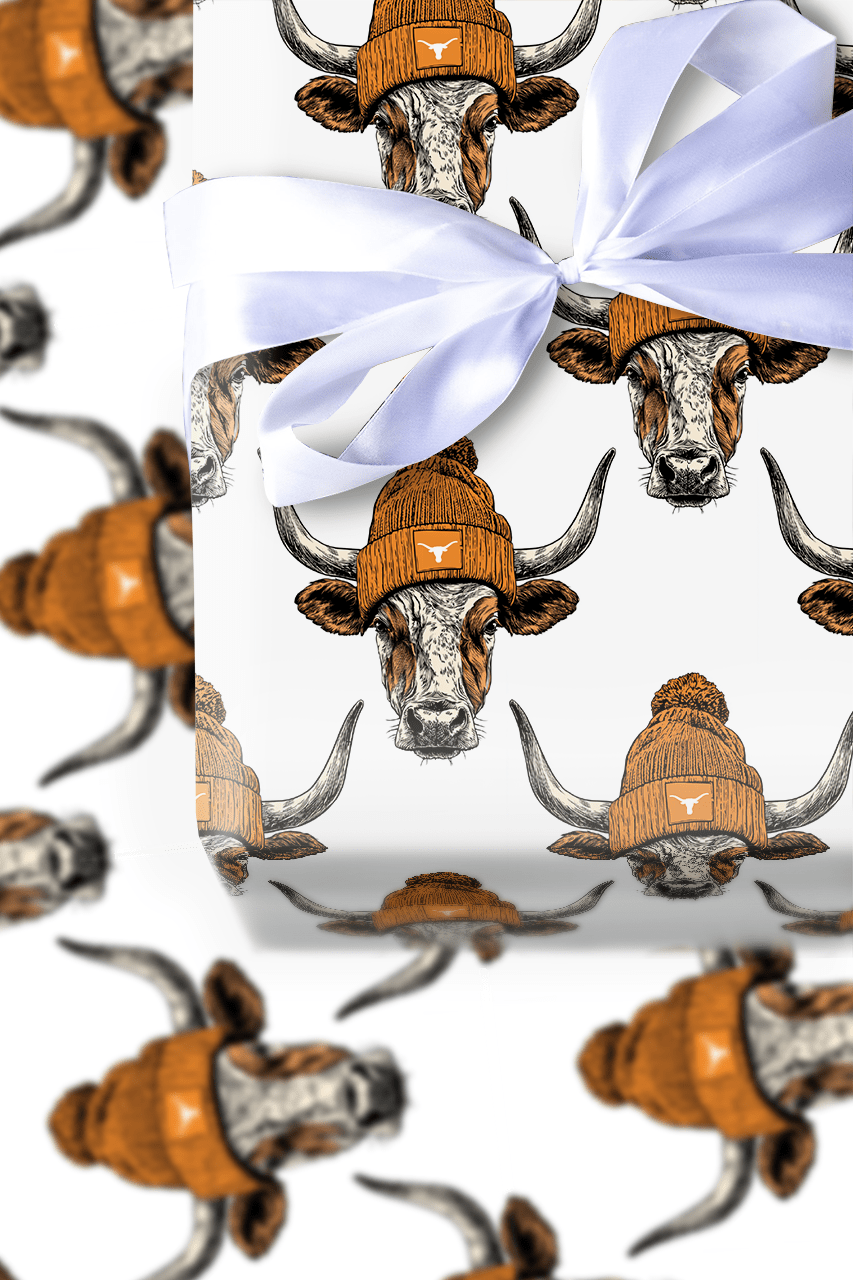 Longhorn beanies - Wrapping Paper - Aspen & Arlo