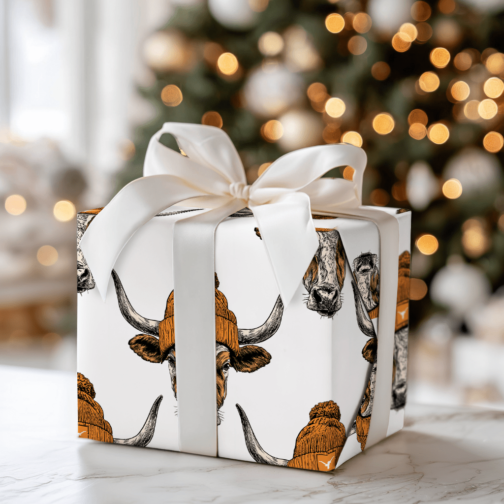Longhorn beanies - Wrapping Paper - Aspen & Arlo