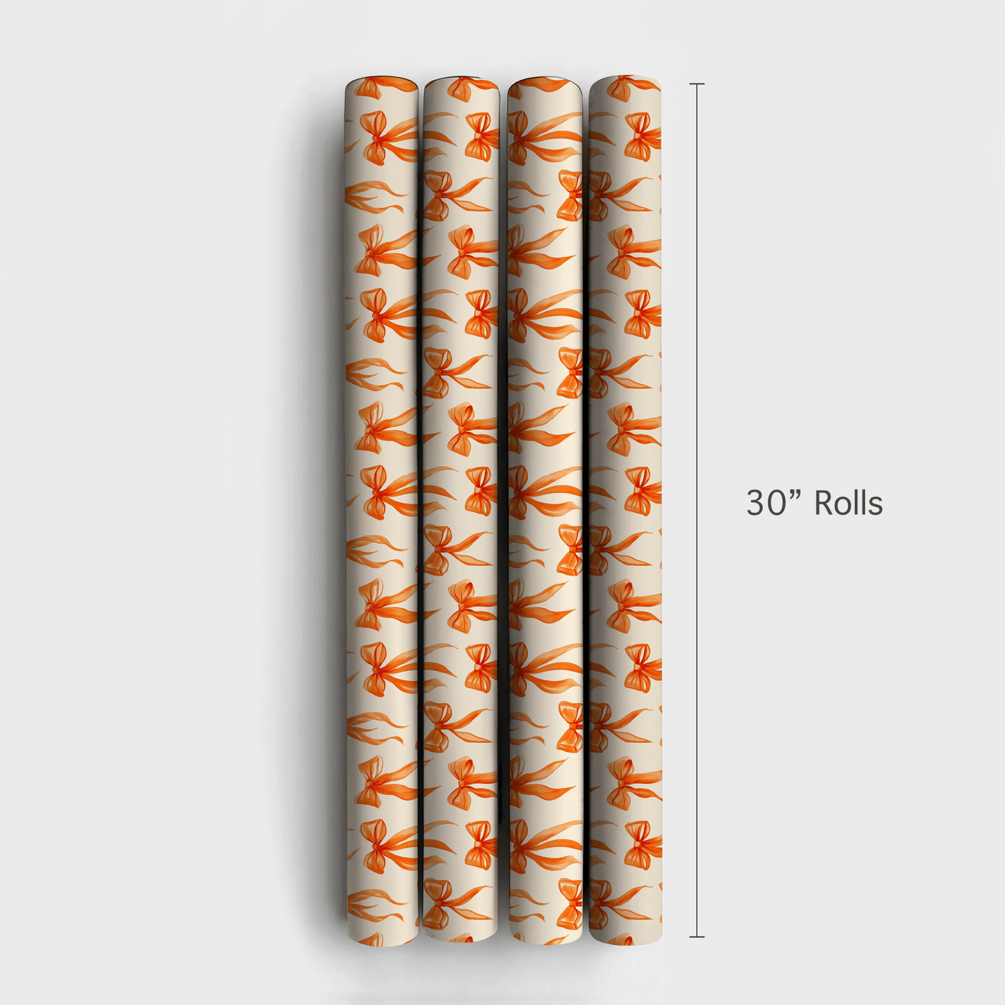 Tangerine Bow - Wrapping Paper - Aspen & Arlo