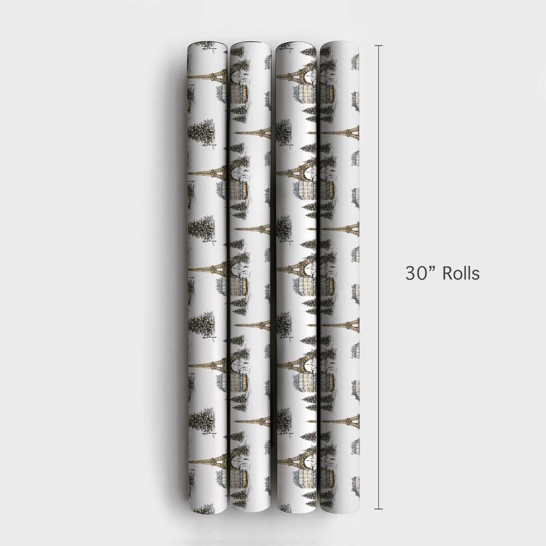 Eiffel Evergreen - Wrapping Paper - Aspen & Arlo