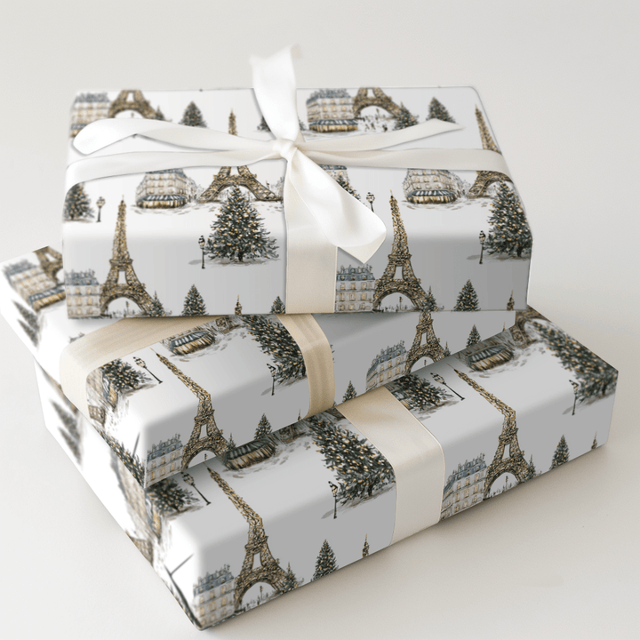Eiffel Evergreen - Wrapping Paper - Aspen & Arlo