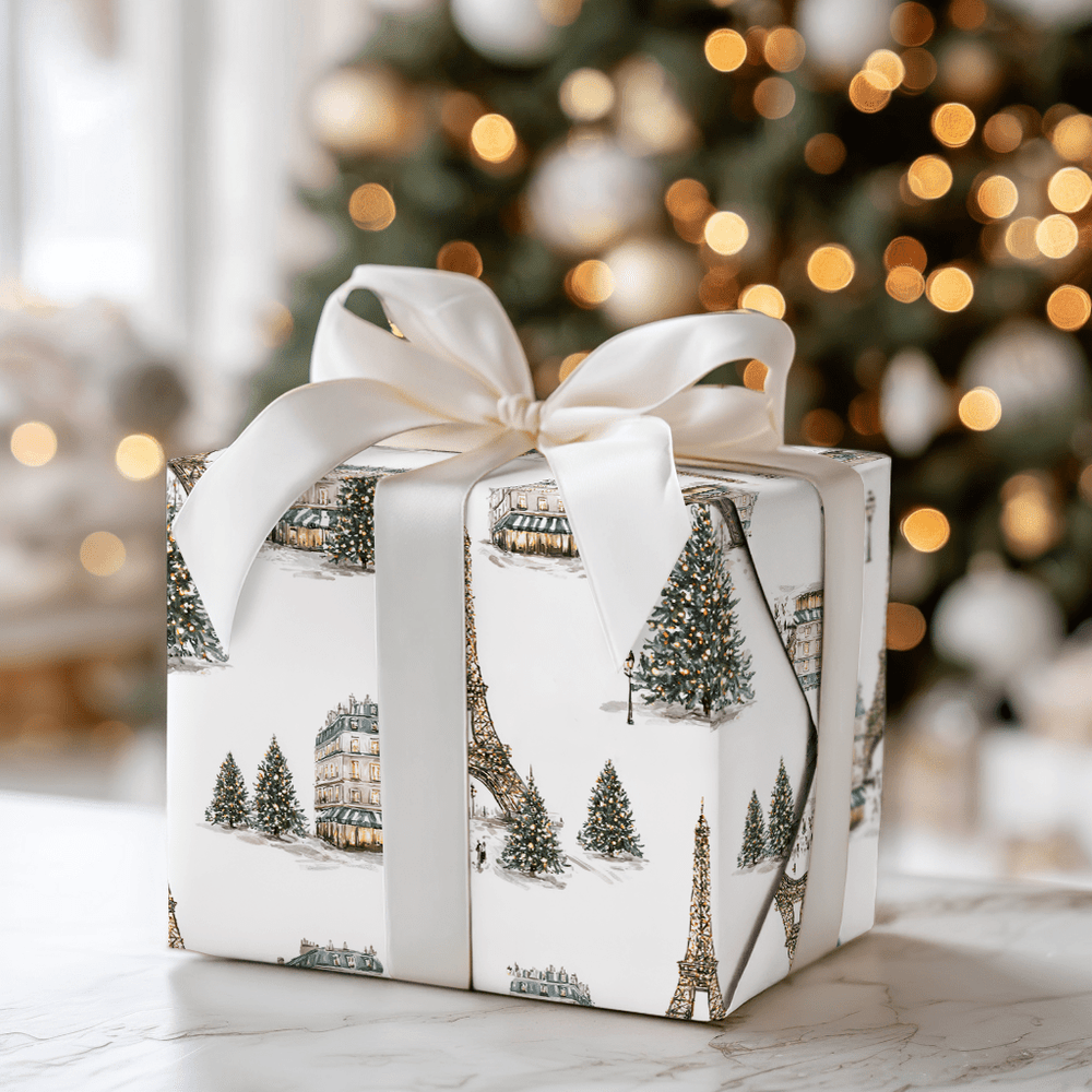 Eiffel Evergreen - Wrapping Paper - Aspen & Arlo