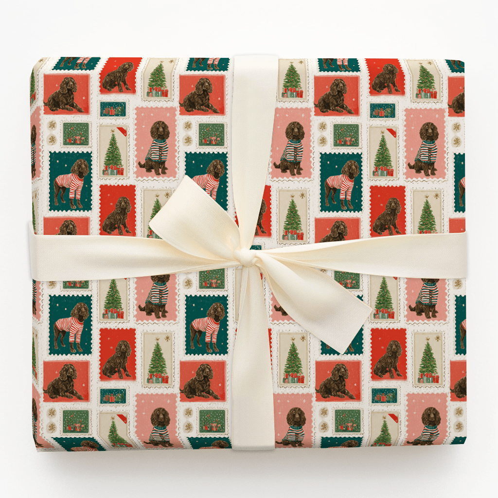 Boykin Christmas Stamps - Wrapping Paper - Aspen & Arlo