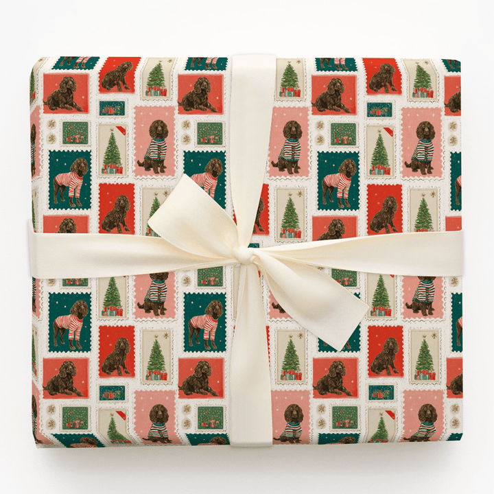 Boykin Christmas Stamps - Wrapping Paper - Aspen & Arlo
