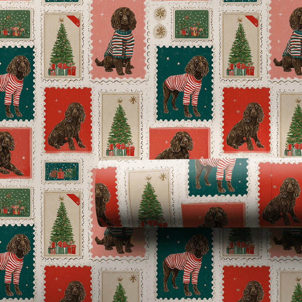 Boykin Christmas Stamps - Wrapping Paper - Aspen & Arlo