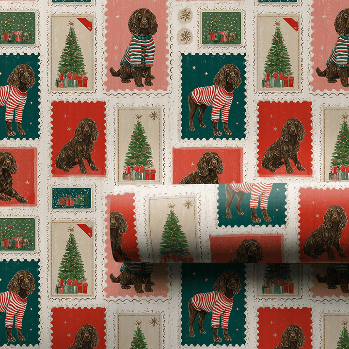 Boykin Christmas Stamps - Wrapping Paper - Aspen & Arlo