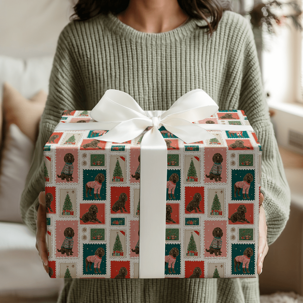 Boykin Christmas Stamps - Wrapping Paper - Aspen & Arlo