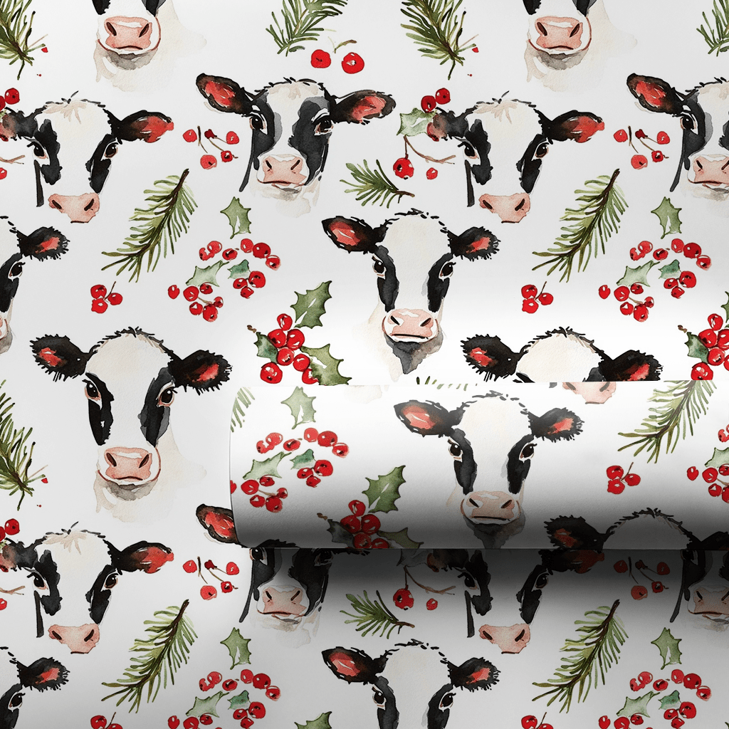 Moo - rry and Bright - Wrapping Paper - Aspen & Arlo