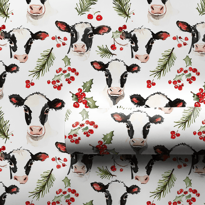 Moo - rry and Bright - Wrapping Paper - Aspen & Arlo