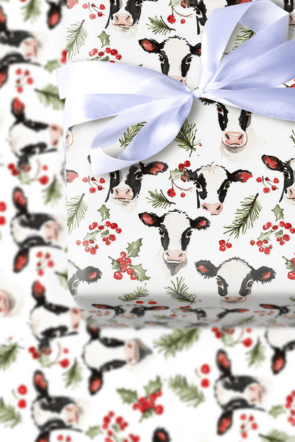 Moo - rry and Bright - Wrapping Paper - Aspen & Arlo