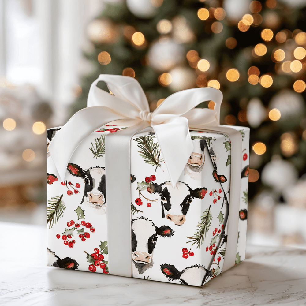 Moo - rry and Bright - Wrapping Paper - Aspen & Arlo