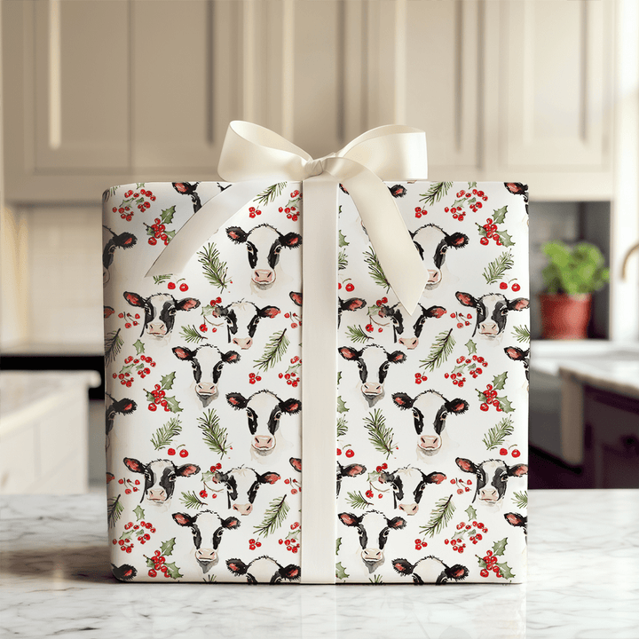 Moo - rry and Bright - Wrapping Paper - Aspen & Arlo