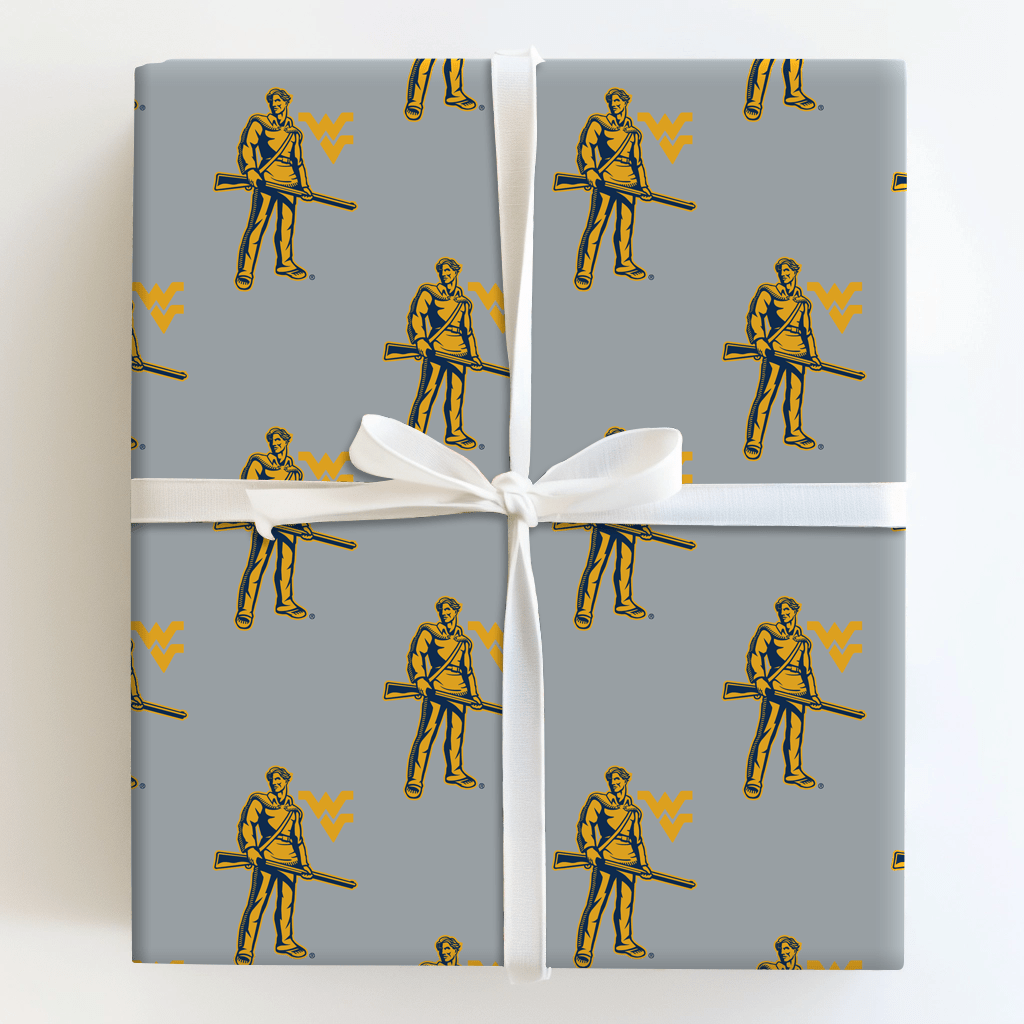WV Mountaineer Man Wrapping Paper: West Virginia Gift Wrap – Aspen & Arlo