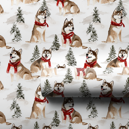 Snow Day for Huskies - 1 Roll