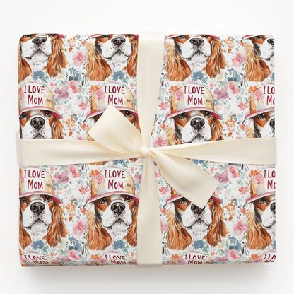 Mom&#39;s Favorite Cavalier King Charles - Wrapping Paper - Aspen &amp; Arlo