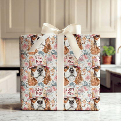 Mom&#39;s Favorite Cavalier King Charles - Wrapping Paper - Aspen &amp; Arlo