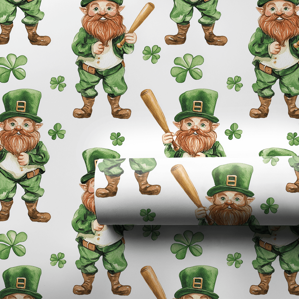 Shamrock Slugger - Wrapping Paper - Aspen & Arlo