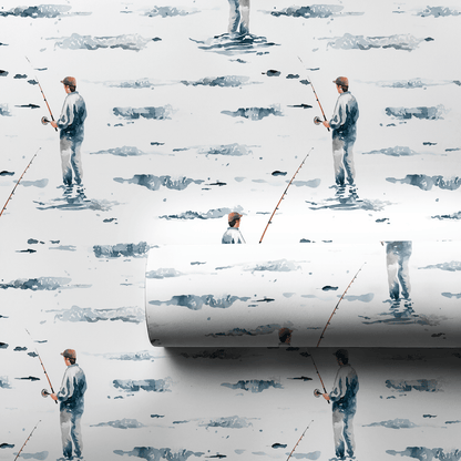 Streamside with Dad - Wrapping Paper - Aspen & Arlo