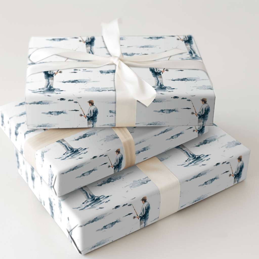 Streamside with Dad - Wrapping Paper - Aspen & Arlo