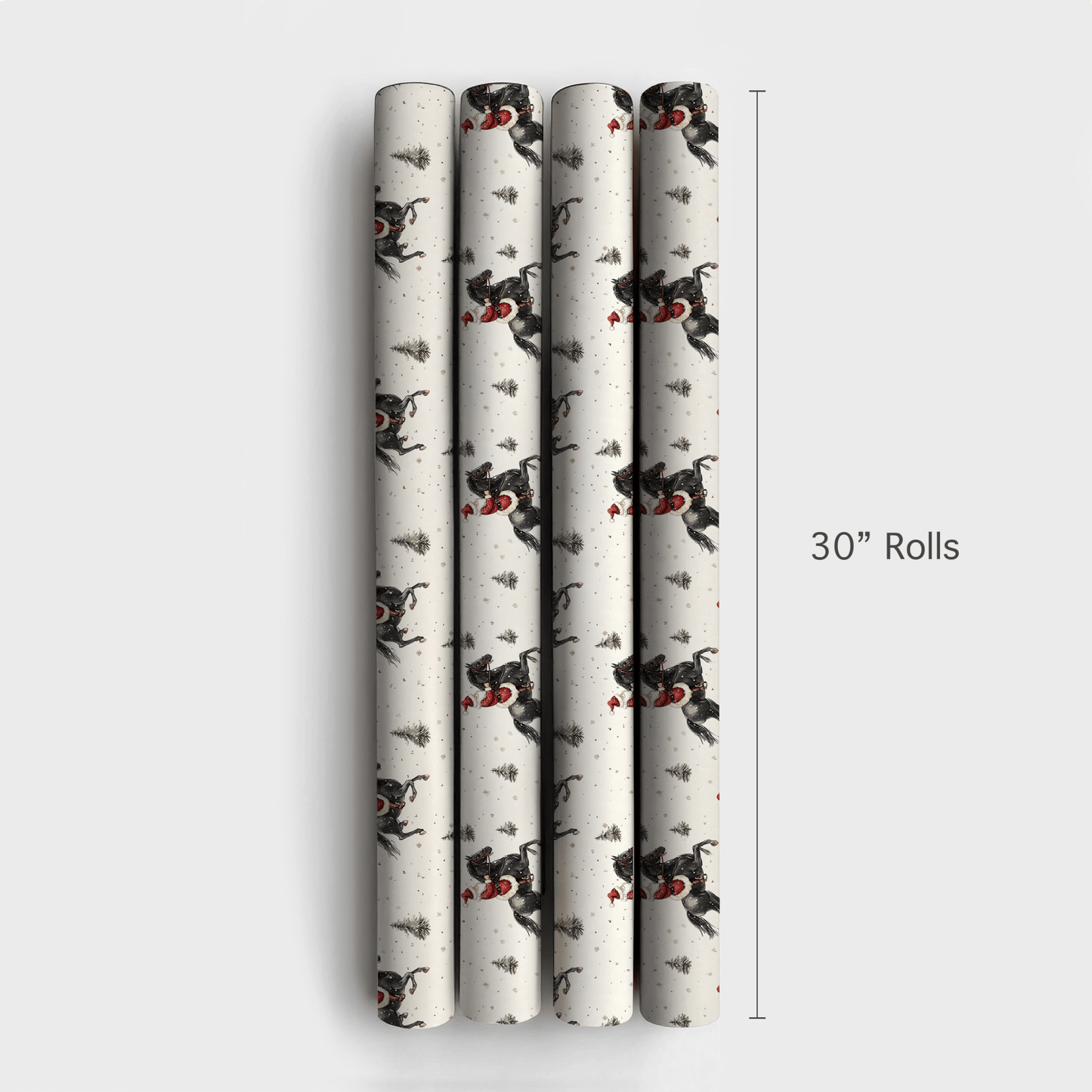 Holly Hooves Santa - Wrapping Paper - Aspen & Arlo