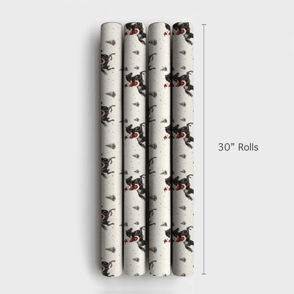 Holly Hooves Santa - Wrapping Paper - Aspen & Arlo