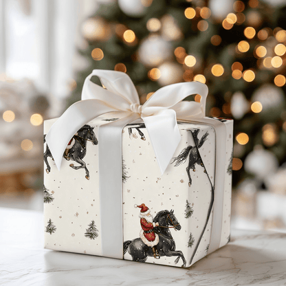Holly Hooves Santa - Wrapping Paper - Aspen & Arlo