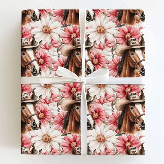 Mom's Favorite Mustang - Wrapping Paper - Aspen & Arlo