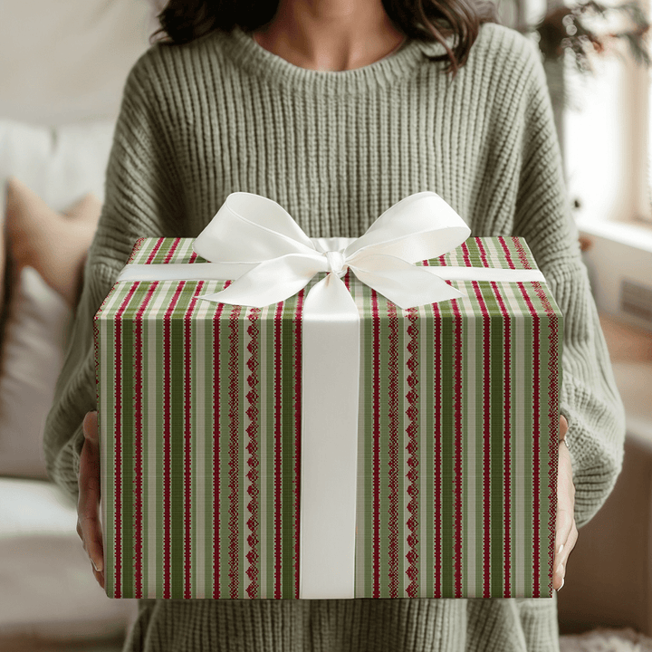 Deck the Stitches - Wrapping Paper - Aspen & Arlo
