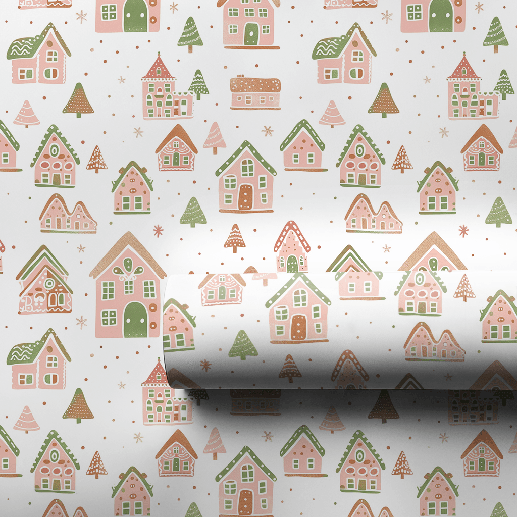 Gingerbread Cottage - Wrapping Paper - Aspen & Arlo