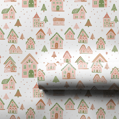 Gingerbread Cottage - Wrapping Paper - Aspen & Arlo