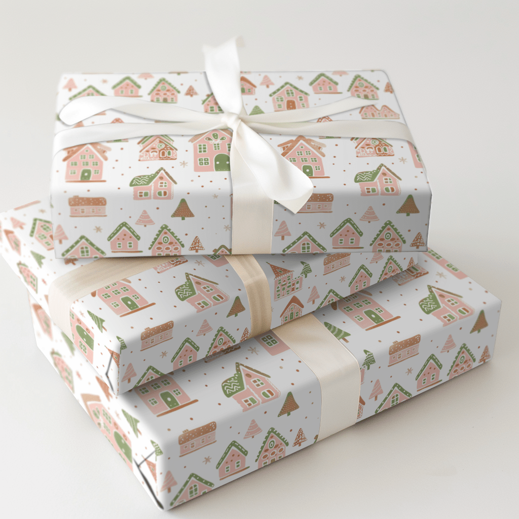 Gingerbread Cottage - Wrapping Paper - Aspen & Arlo
