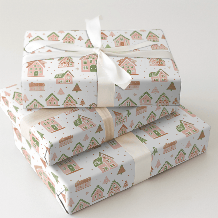 Gingerbread Cottage - Wrapping Paper - Aspen & Arlo