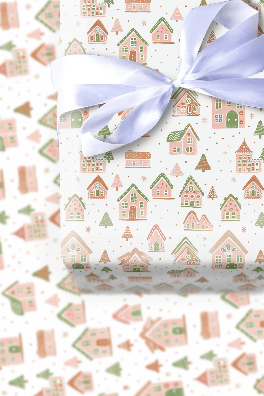 Gingerbread Cottage - Wrapping Paper - Aspen & Arlo