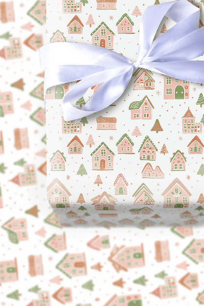 Gingerbread Cottage - Wrapping Paper - Aspen & Arlo