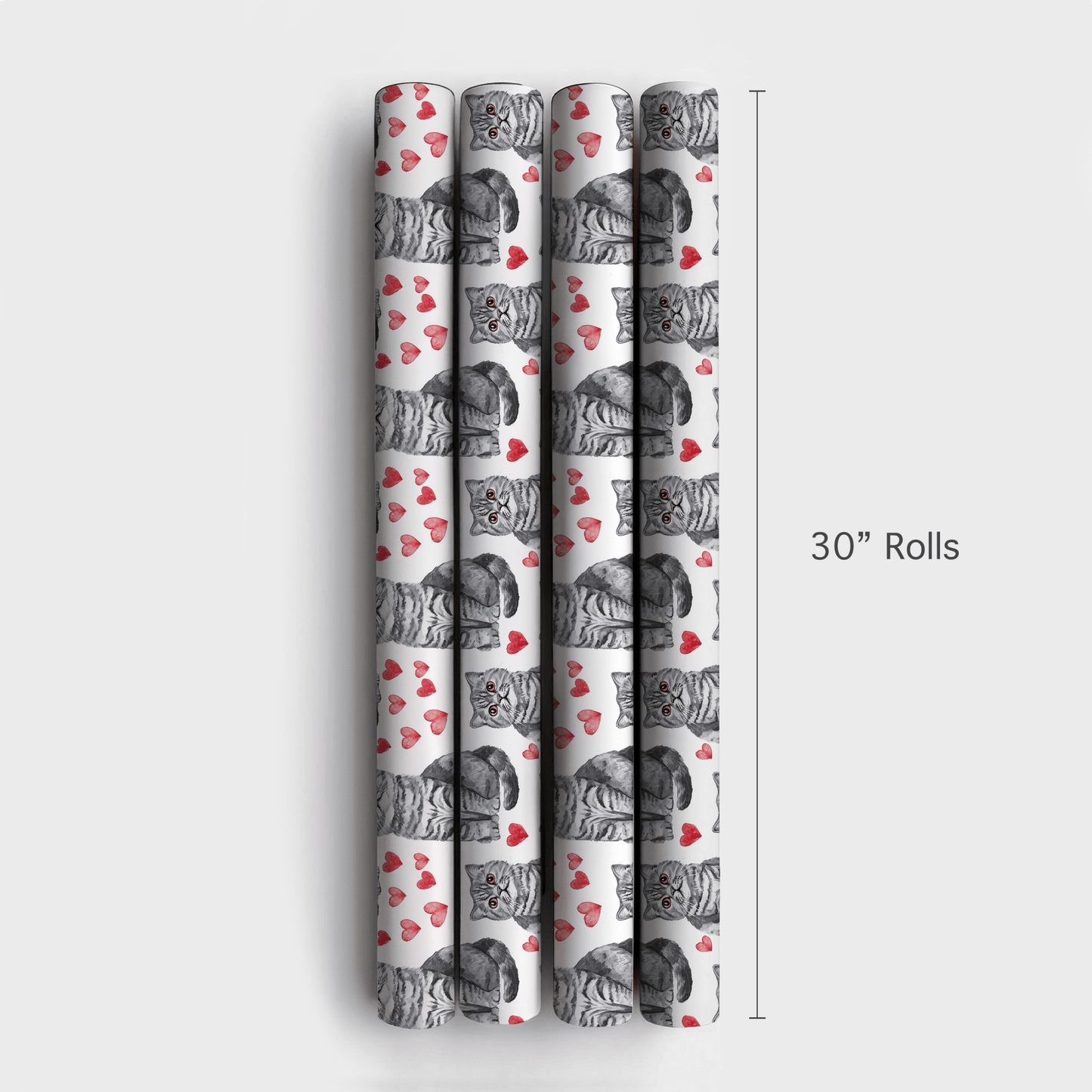 Scottish Fold Valentine - Wrapping Paper - Aspen & Arlo