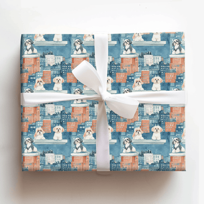 City with the Shih Tzu - Wrapping Paper - Aspen & Arlo