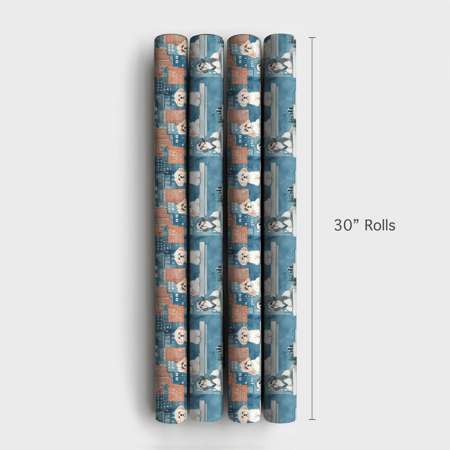 City with the Shih Tzu - Wrapping Paper - Aspen & Arlo