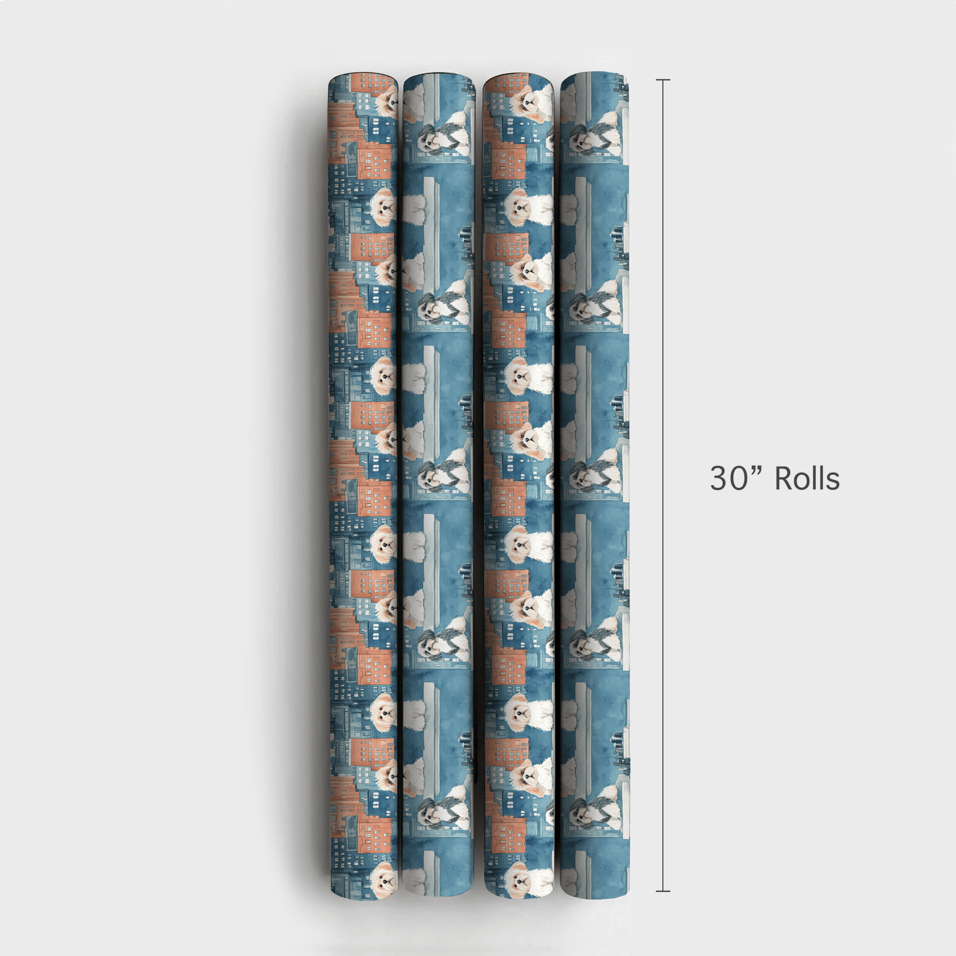 City with the Shih Tzu - Wrapping Paper - Aspen & Arlo