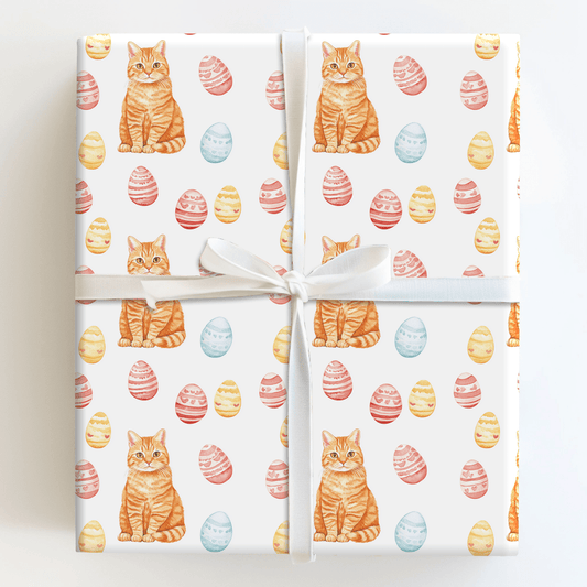 Easter Eggs with the Orange Tabby - Wrapping Paper - Aspen & Arlo