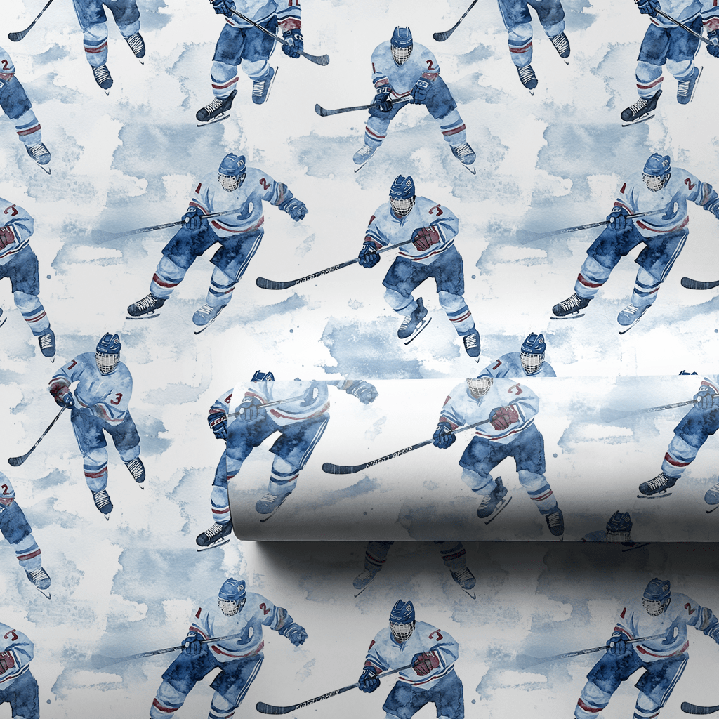 Blue Line Bliss - Wrapping Paper - Aspen & Arlo