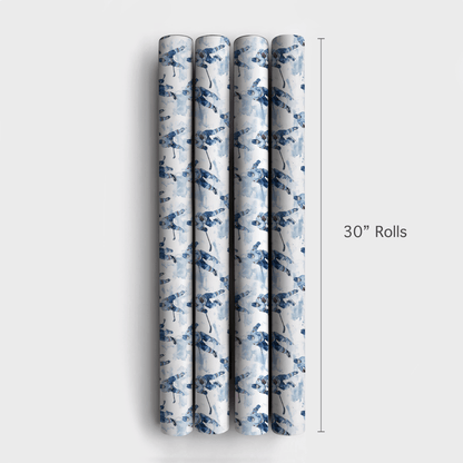 Blue Line Bliss - Wrapping Paper - Aspen & Arlo