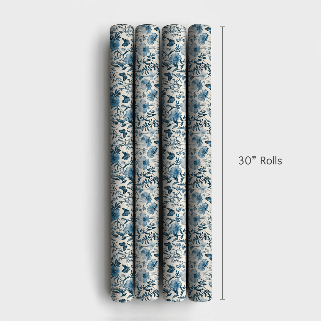 Garden Party Baby Blue - Wrapping Paper - Aspen & Arlo