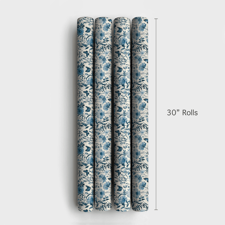 Garden Party Baby Blue - Wrapping Paper - Aspen & Arlo