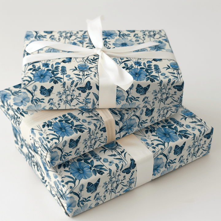 Garden Party Baby Blue - Wrapping Paper - Aspen & Arlo
