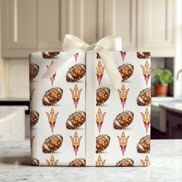 Sparky’s End Zone Glow - Wrapping Paper - Aspen & Arlo