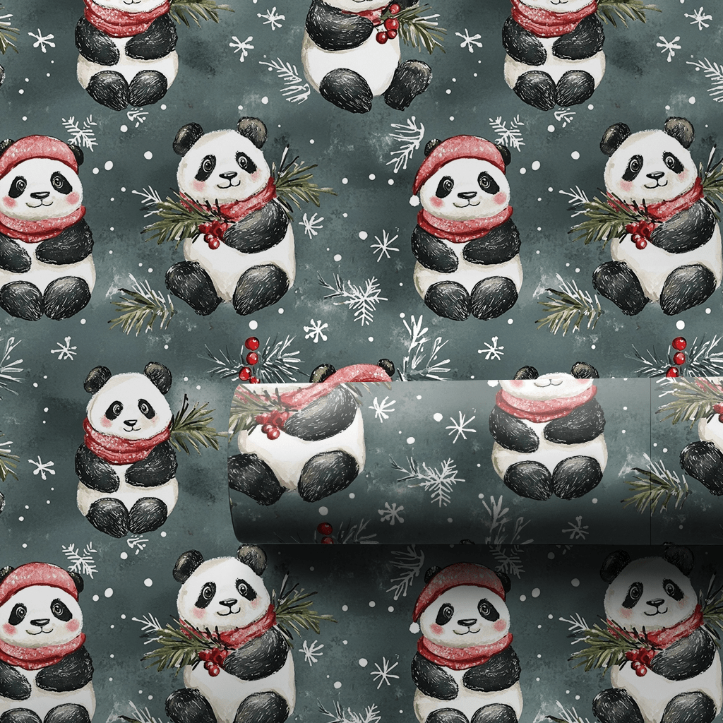 Cozy Panda - Wrapping Paper - Aspen & Arlo