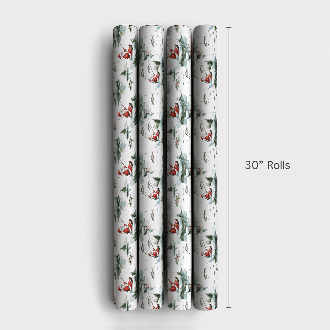Downstream Santa - Wrapping Paper - Aspen & Arlo